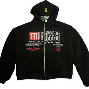 Greedy Unit Black Double Layered Hoodie