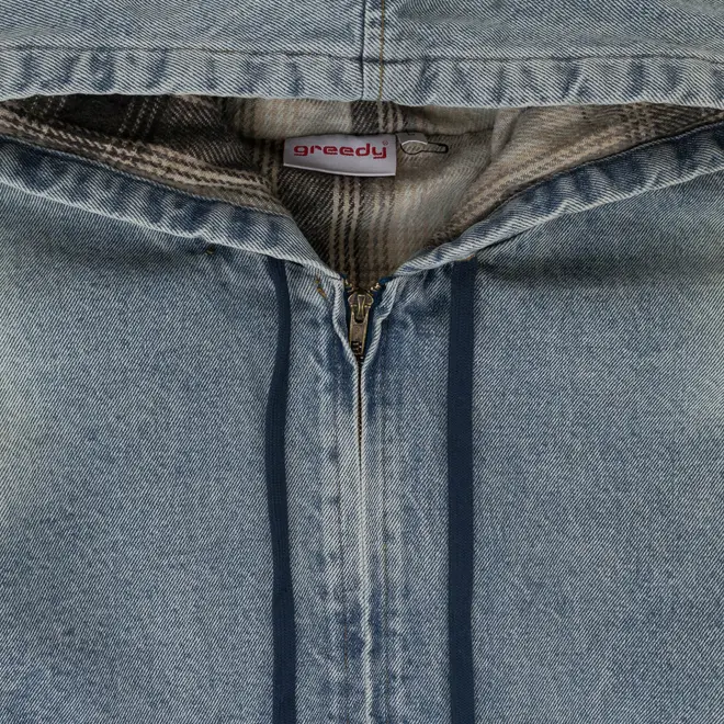 Greedy Unit Blue Loose Screw Denim Jacket