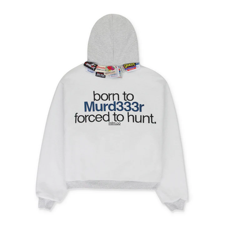 Greedy Unit Grey Double Layered Hoodie