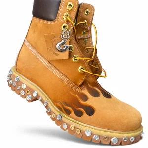Greedy Unit Flame Screw Boots Wheat